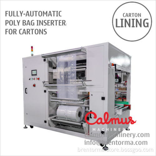 Poly Bag Inserter for Placing Liner in Carton Box
